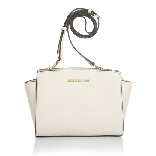 "MICHAEL Michael Kors Selma MD Messenger Ecru torebki biały" fashionette bezowy na ramię
