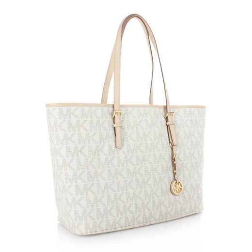 "MICHAEL Michael Kors Jet Set Travel Multifunction Tote Vanilla torebki biały" fashionette bezowy na ramię
