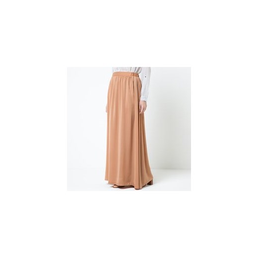 Długa, lejąca spódnica la-redoute-pl bezowy Długie spódnice