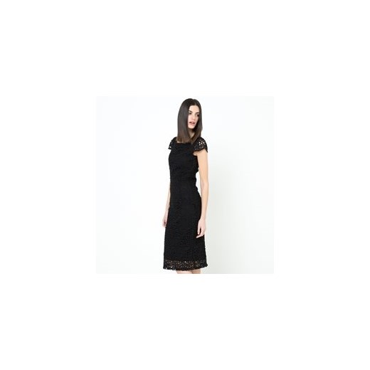 Sukienka ołówkowa z gipiury la-redoute-pl czarny bawełna
