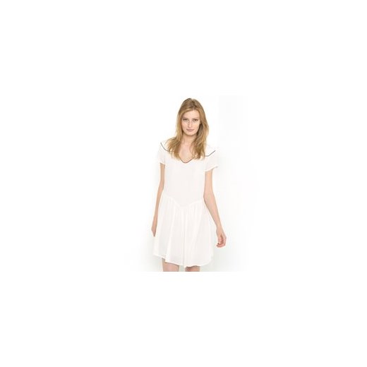 Luźna sukienka la-redoute-pl bialy bawełna