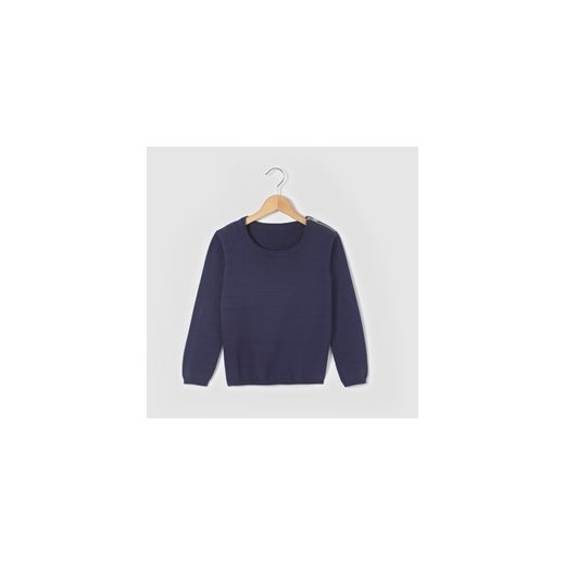 Sweter z długim rękawem 3–12 lat la-redoute-pl szary bawełna