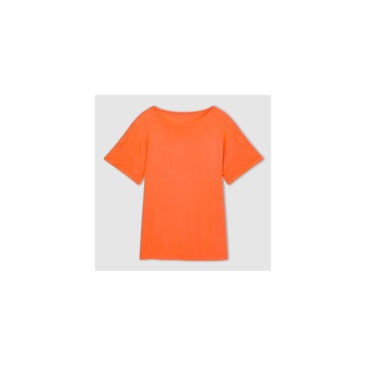 T-shirt rękaw 3/4 la-redoute-pl pomaranczowy Bluzki z krótkim rękawem