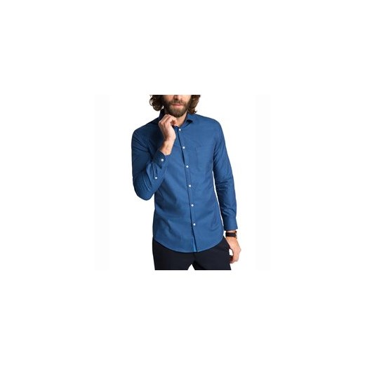 Koszula z nadrukiem z długim rękawem la-redoute-pl niebieski bawełna