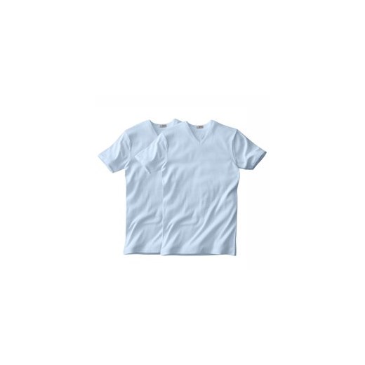 T-shirt EMINENCE z dekoltem w V i krótkim rękawem (2-pak) la-redoute-pl niebieski dzianina