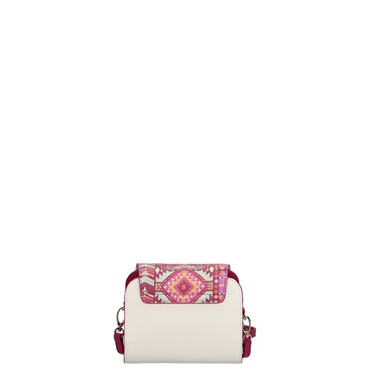 Biało-różowa torebka przez ramię kazar-com bezowy na ramię