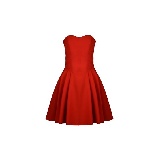 Sukienka gorsetowa rozkloszowana czerwona Red Kamikze showroom-pl czerwony midi