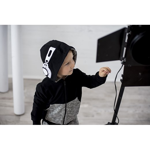 Dres chłopięcy Music – czarny, rozm. 86 - 146 kids-showroom-pl czarny dzianina