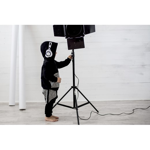 Dres chłopięcy Music – czarny, rozm. 86 - 146 kids-showroom-pl szary chłopięce