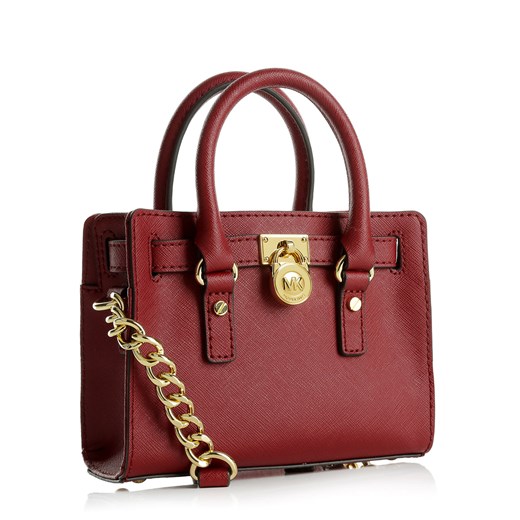 "MICHAEL Michael Kors Hamilton Mini Messenger Bag Cherry torebki czerwony" fashionette czerwony na ramię