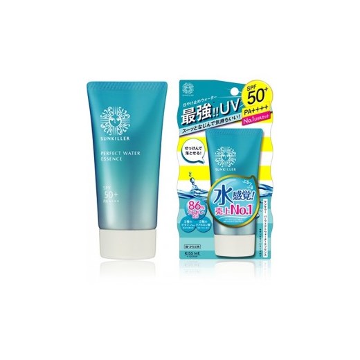 Azjatyckie kosmetyki Isehan Sunkiller Perfect Water Essence SPF50+ PA++++ japanstore turkusowy krem nawilżający