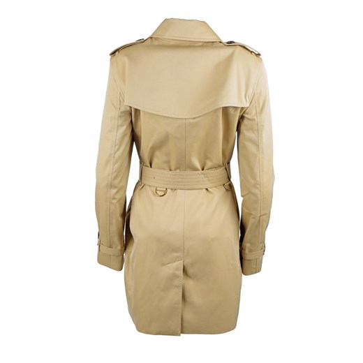 "Burberry London Kensington Mid Trench Coat Honey Coats beżowy" fashionette brazowy midi