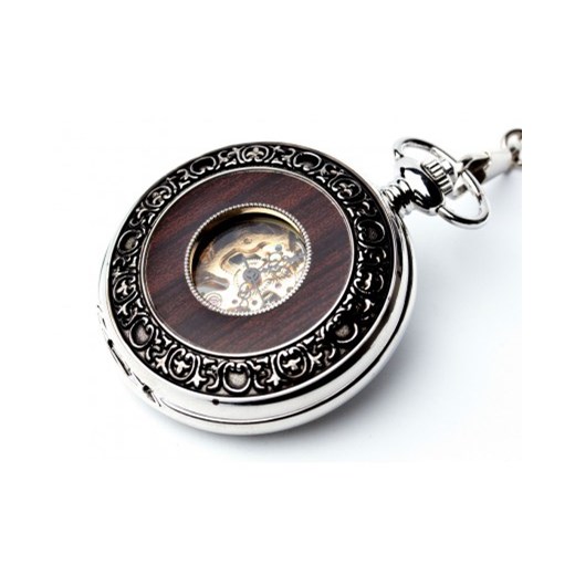 Zegarek męski Elegancja w drewnie III (srebrny) pewienpan-pl szary elegancki