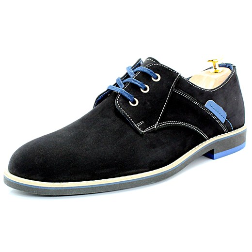KENT 272N CZARNY GRANAT - Skórzane buty casual nowy wzór sklep-obuwniczy-kent czarny codzienny