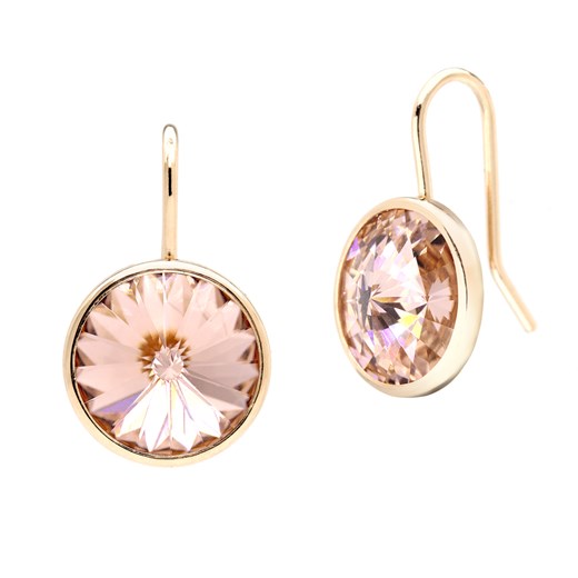 Kolczyki kryształ Swarovski Srebro 925 beryl bezowy srebrna