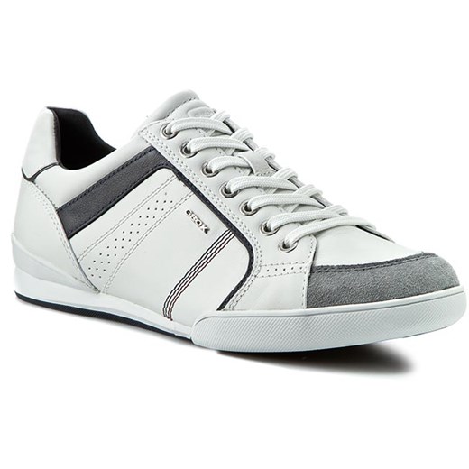 Sneakersy GEOX - U Kristof A U620EA 08522 C1Z1V  White/Shells eobuwie-pl szary casual