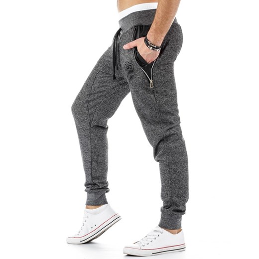 Spodnie dresowe (ux0213) dstreet bialy Spodnie