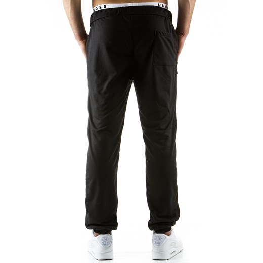 Spodnie męskie dresowe baggy czarne (ux0523) dstreet czarny modne