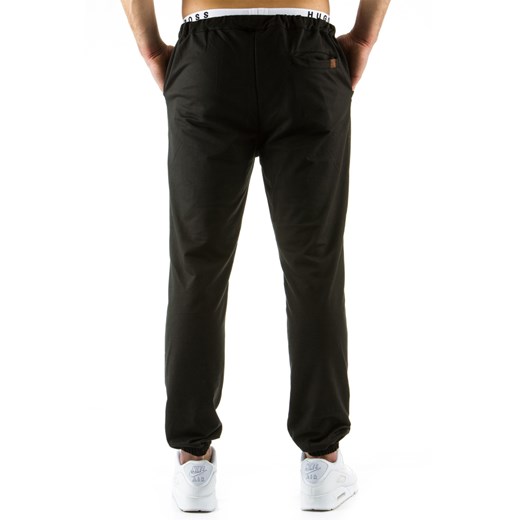 Spodnie męskie dresowe baggy czarne (ux0534) dstreet czarny młodzieżowy