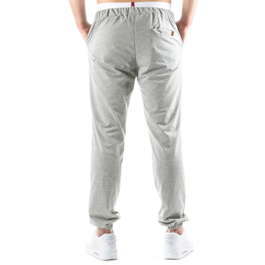 Spodnie męskie dresowe baggy szare (ux0535) dstreet szary młodzieżowy