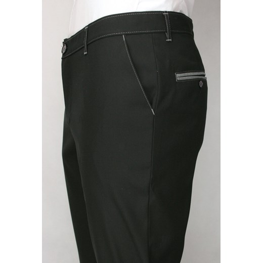Eleganckie spodnie garniturowe SPUNSTERWIN jegoszafa-pl czarny Spodnie wizytowe męskie