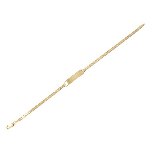 ZŁOTA BRANSOLETKA ŻYLETKA Z BLASZKĄ 18CM, PR.585 modelisa bezowy złota