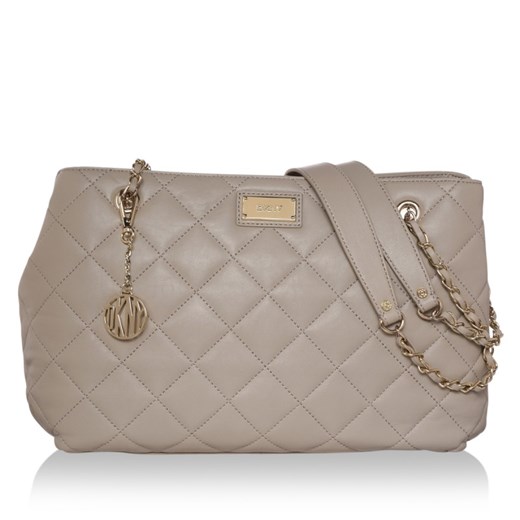 "Gansevoort Travel Bag Quilted Nappa Cement torebki beżowy" fashionette szary casual