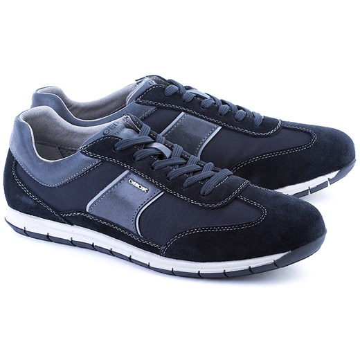GEOX Uomo Active Granatowe Zamszowe Półbuty Męskie - U2277A 02211 C4002 mivo szary jesień