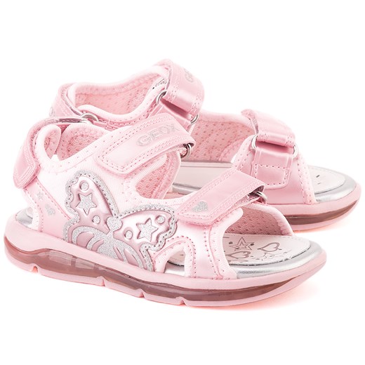 GEOX Baby Sand Todo - Różowe Ekoskórzane Sandały Dziecięce - B620EA 0AJ15 C8010 mivo bezowy dziewczęce