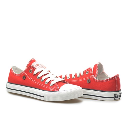 Trampki Big Star T274020 Czerwone arturo-obuwie rozowy casual