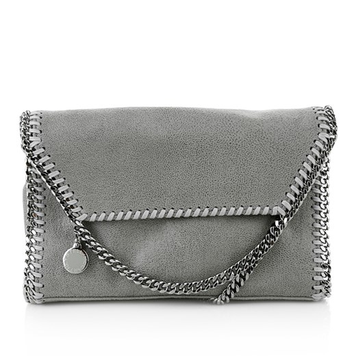 "Falabella Shaggy Deer Mini Shoulder Light Grey torebki szary" fashionette szary elegancki