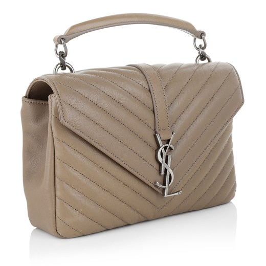 "YSL Monogramme Medium Bag Beige torebki beżowy, srebrny" fashionette szary mini
