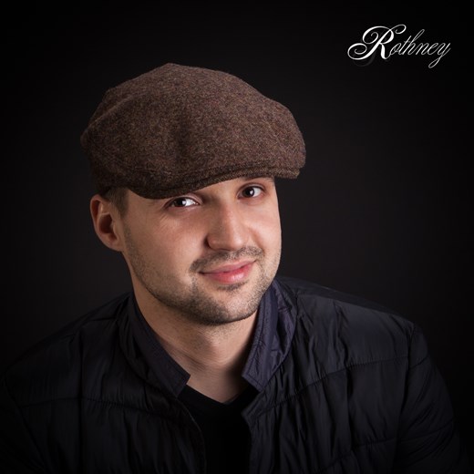 Wełniany kaszkiet męski Golf & Country czapki-dla-dzieci-tutu brazowy męskie
