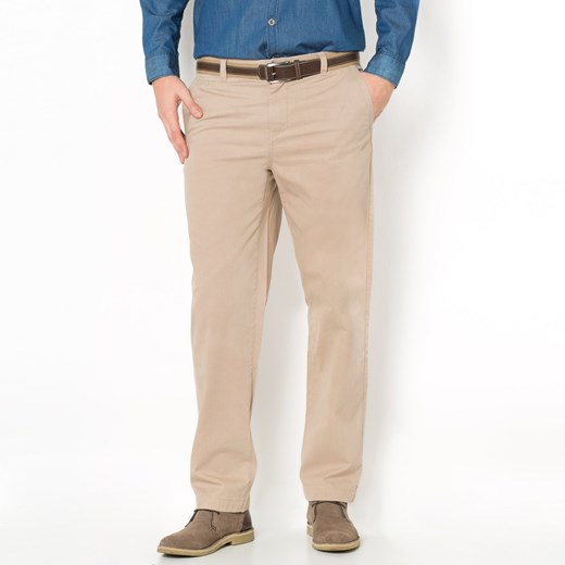 Spodnie typu chino la-redoute-pl bezowy 
