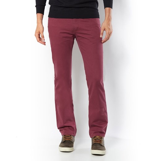 Spodnie z 5 kieszeniami, krój prosty, długość 34 la-redoute-pl czerwony bawełna