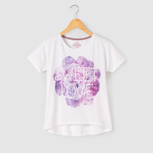 T-shirt z nadrukiem „Love” 10-16 lat la-redoute-pl fioletowy bawełna