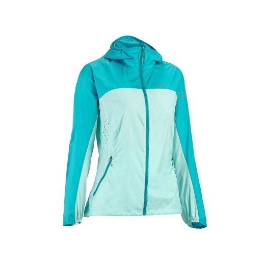 Kurtka turystyczna Helium Wind 500 damska decathlon mietowy Kurtki damskie narciarskie