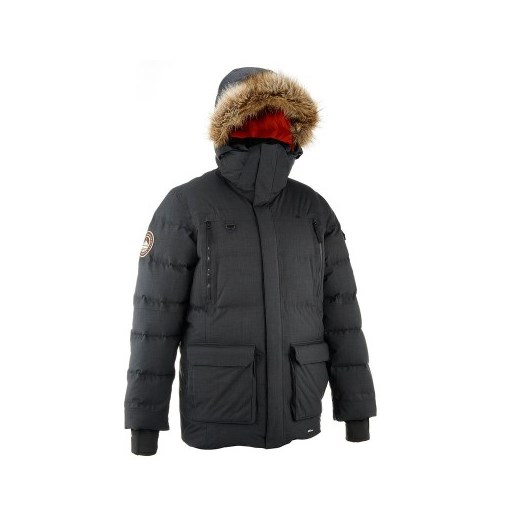Parka Arpenaz 1000 Rain Down męska decathlon szary Kurtki męskie zimowe