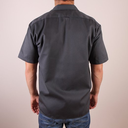Koszula Dickies 1574 Short Sleeve Work Shirt - Charcoal brandsplanet-pl szary szorty