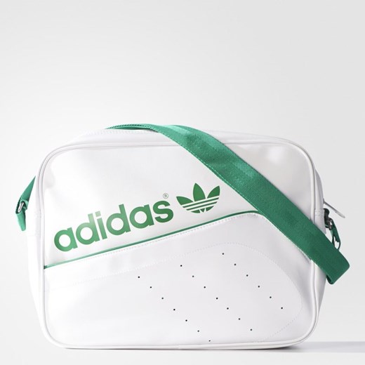 Torba adidas ORIGINALS Perforated Airliner AB2781 biało-zielona hurtowniasportowa-net bialy lamówka
