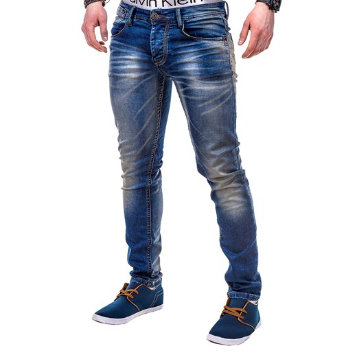 Spodnie P249 - JEANSOWE ombre granatowy jeans