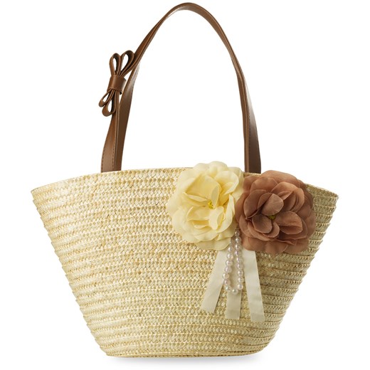 TOREBKA DAMSKA PLAŻOWA KOSZ KOSZYK SHOPPER BAG world-style-pl bialy casual