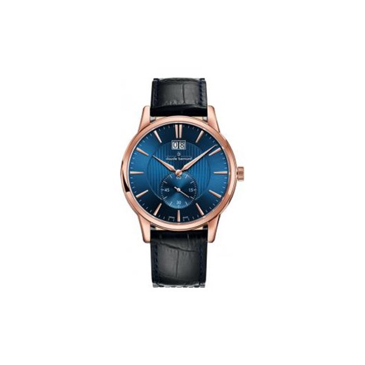 Zegarek męski Claude Bernard - 64005 37R BUIR - GWARANCJA ORYGINALNOŚCI - DOSTAWA DHL GRATIS - GRAWER - RATY 0% swiss niebieski klasyczny