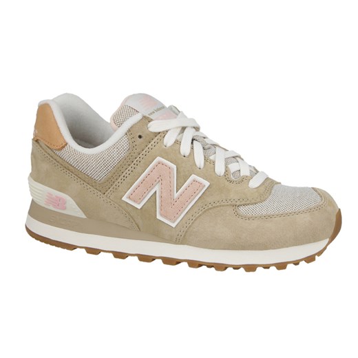 Buty damskie sneakersy New Balance "Beach Cruiser Pack" WL574BCA sneakerstudio-pl bezowy skóra