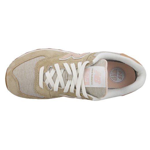 Buty damskie sneakersy New Balance "Beach Cruiser Pack" WL574BCA sneakerstudio-pl bezowy zamsz