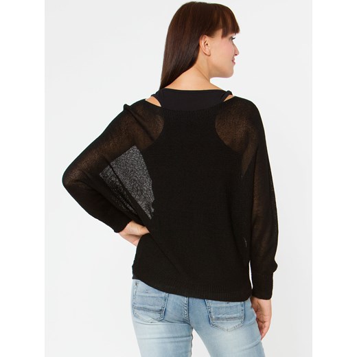 SWETER Z CIENKIEJ DZIANINY yups czarny jesień