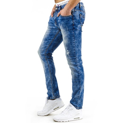 Spodnie jeansowe męskie (ux0567) dstreet niebieski casual