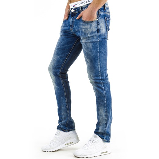 Spodnie jeansowe męskie (ux0570) dstreet niebieski casual