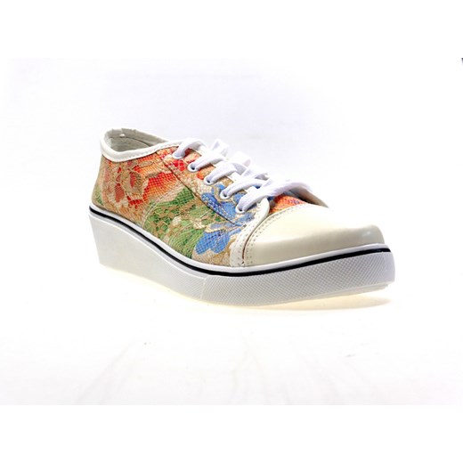 Buty tekstylne na koturnie BK-9 szary 40 Tomar