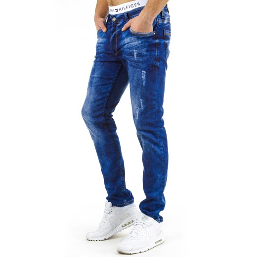 Spodnie jeansowe męskie (ux0609)  granatowy S30 DSTREET